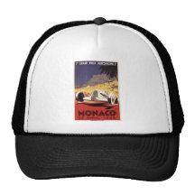 Monaco 1935 Grand Prix poster design Mesh Hats