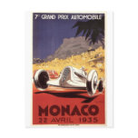 Monaco 1935 Grand Prix poster design Postcards