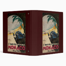Monaco 5th Grand Prix Automobile 1933 3 Ring Binder