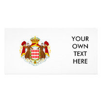 Monaco Coat of Arms Customized Photo Card