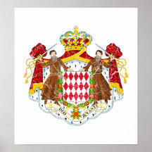 Monaco Coat Of Arms Poster