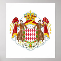 Monaco Coat Of Arms Print