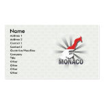 Monaco Flag Map 2.0 Business Card Templates