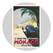 Monaco Grand Prix Automobile Vintage Art