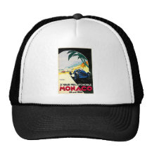 Monaco Grand Prix Car Race Travel Art Hat