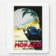Monaco Grand Prix Car Race Travel Art Mousepad