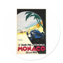 Monaco Grand Prix Car Race Travel Art