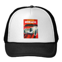 Monaco Grand Prix Race~ Vintage Automobile Ad Trucker Hat