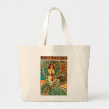 Monaco Monte Carlo Art Nouveau Canvas Bags