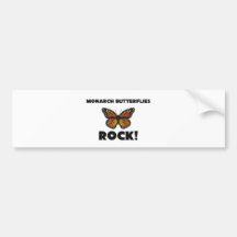 Monarch Butterflies Rock Bumper Sticker