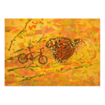 monarch butterfly and bicycle business card