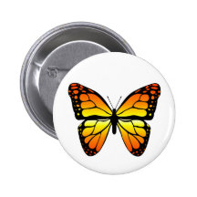 Monarch Butterfly Button