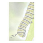 Monarch Butterfly Caterpillar Exploring A Milkweed Stationery Design
