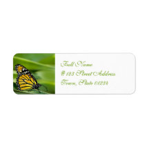 Monarch Butterfly Design Mailing Labels