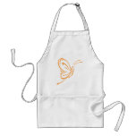 Monarch Butterfly Flying in Swish Drawing Style aprons