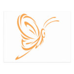 Monarch Butterfly Flying in Swish Drawing Style Postcard