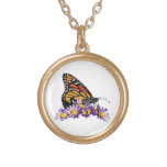 Monarch Butterfly on Asters Custom Jewelry