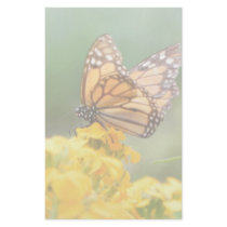 Monarch Butterfly on Siberian Wallflowers Custom Stationery