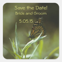 Monarch Butterfly Save the Date Stickers