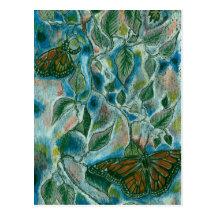 "Monarch On Black" Postcard