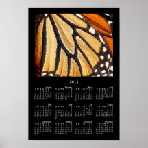 Monarch Wing calendar ~ print
