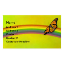 Monarchs & Rainbows Customizable Business Cards