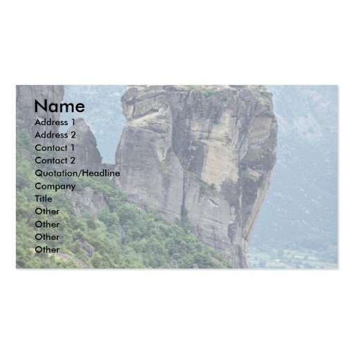 Monastery in Meteora, Greece Europe Business Card Template