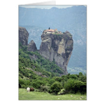 Monastery in Meteora, Greece Europe Cards