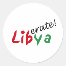 Monde Affairs_Liberate Libye Autocollant