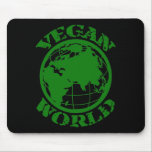 Monde végétalien tapis de souris