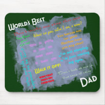 Mondes meilleur Dadism Mousepad Tapis De Souris
