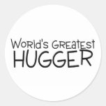 Mondes plus grand Hugger Adhésifs Ronds
