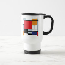 Mondrian - composition avec le grand avion rouge tasse à café