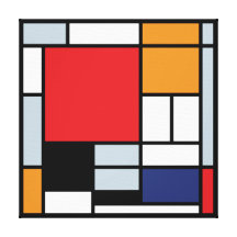Mondrian - Composition With Large Red Plane Stretched Canvas Print