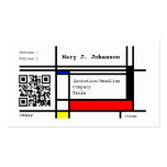 Mondrian cool design custom QR code Business Card Templates