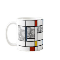 Mondrian Inspired Photo Template Mug