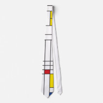 Mondrian Minimalist De Stijl Art 2 Custom Tie