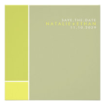 Mondrian Retro Mod Art Colourful Save The Date Announcement