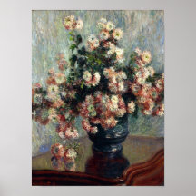 Monet Chrysanthemums Print