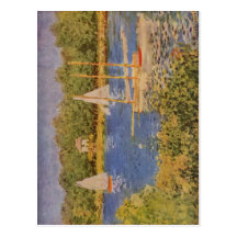 Monet, Claude Das Seinebecken bei Argenteuil 1874  Postcard