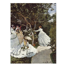 Monet, Claude Frauen im Garten 1866-1867 Technique Postcard