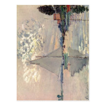 Monet, Claude Segelboot in Le-Petit-Gennevilliers  Postcards