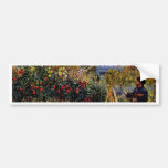 Monet Painting In His Garden In Argenteuil Bumper Stickers