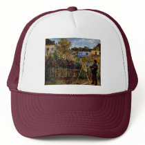 Monet Painting In His Garden In Argenteuil Hat
