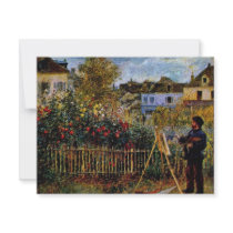 Monet Painting In His Garden In Argenteuil Personalized Announcement