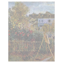 Monet Painting In His Garden In Argenteuil Customized Letterhead