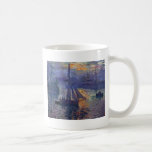Monet sunrise at sea sailboat painting boating art coffee mug