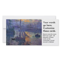 Monet sunrise at sea sailboat painting boating art