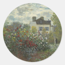 Monet The Artist's Garden in Argenteuil Stickers