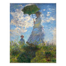 Monet The Promenade Woman with a Parasol Personalized Announcement